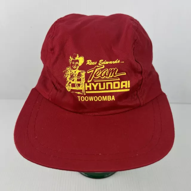 Vintage Rees Edwards Hyundai Toowoomba Hat Red/Yellow