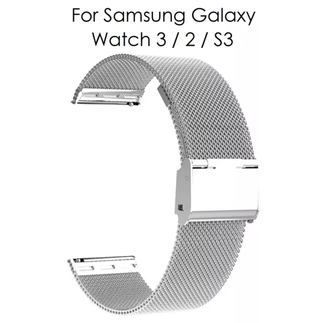 Bracelet Milanais Samsung Galaxy Watch Active 3/2 S3 42/46mm 20mm Maille Argenté