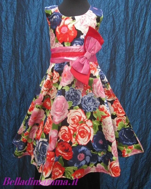 Abito Vestito Cerimonia Elegante Bimba Bambina belladimamma (3-8 anni)