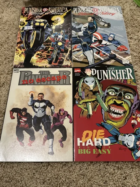 The Punisher Marvel Comics lot of 8 TPB/large format Bundle Cap No Escape Prize!