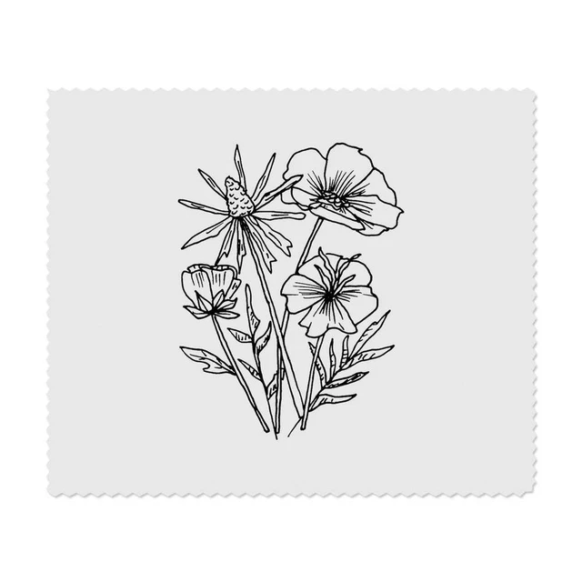 2 x 'Fleurs' Chiffons de nettoyage pour lentilles (LC00007075)