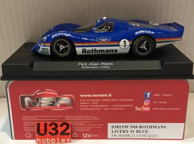 Nsr 0381Sw Ford P68 #1 Rothmans Alan Mann  Blue