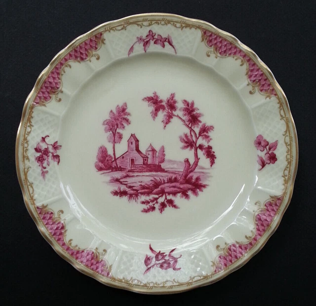 RARE SUBLIME ASSIETTE A DESSERT porcelaine BERNARDAUD LIMOGES modèle VINCENNES