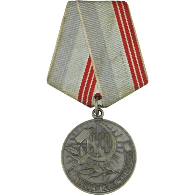 2728 Ww2 Ordre Soviétique La Médaille "Vétéran Du Travail" Urss Russie...