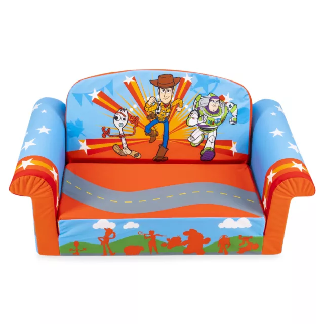 Marshmallow Furniture Kids 2-in-1 Flip Open Foam Sofa Bed, Toy Story 4(Open Box)