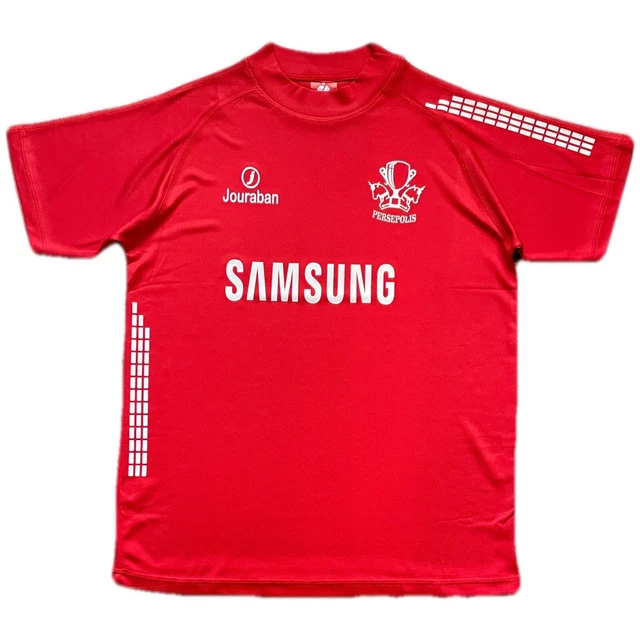 Maillot Vintage Persépolis Années 90 #8 Ali Ansarian – Taille L – Football Iranien Collector