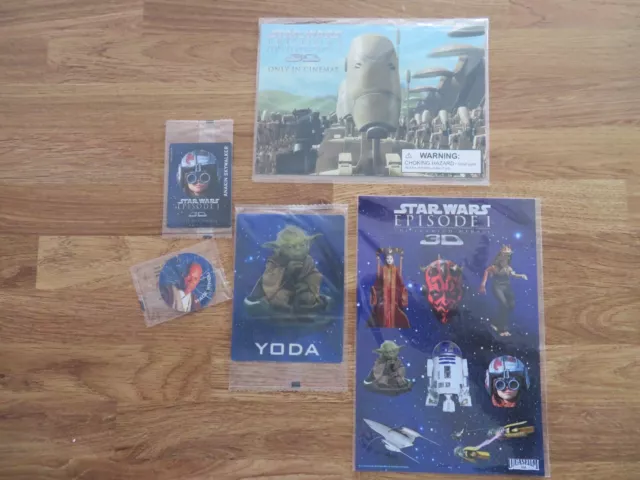 Star Wars Phantom Menace 3D Promotional Items - 2012 - Stickers Pop Up Scene