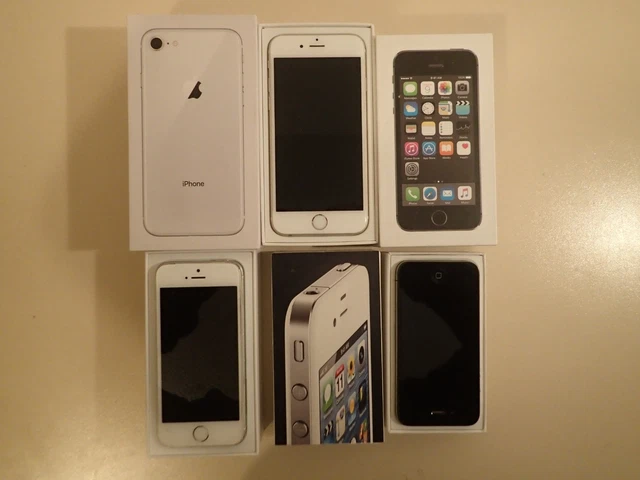 Lot De 4 IPhone 6 Plus HS Pour Pièces Détachées - Écrans Cassés, ICloud Bloqué - 16 Go Argenté