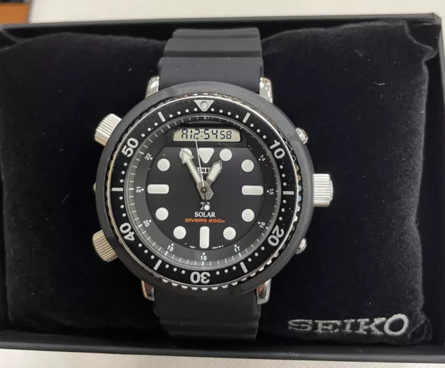 SEIKO ARNIE SNJ025 Hybrid Prospex Analog Digital 48mm Solar Diver Watch  200M $ - PicClick