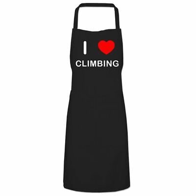 I Love Climbing - Quality Cooks Bib Apron Choose Colour