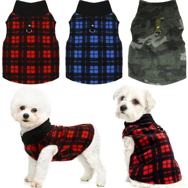 Dog Fleece Vest Cold Weather Pullover Sweater Clothes Puppy Shirt for Small Dogs