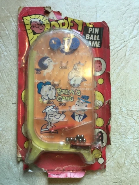 Vintage Popeye  pinball game hong kong metal balls 1970s Olive Oil Brutus lot