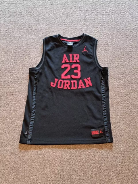 Nike Air Jordan #23 Jersey Fly Since 1982 Black Red Size Youth Large, Age  12-13