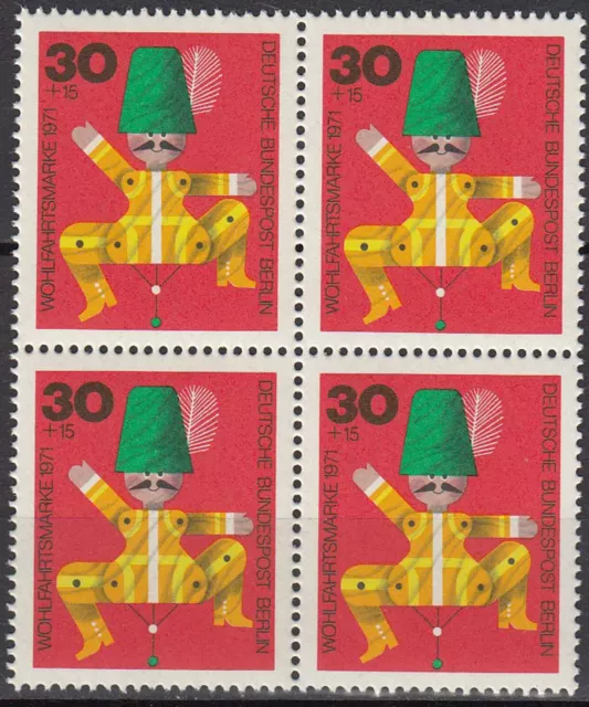 Briefmarke 1971 Berlin 414 postfrisch 4 er Block