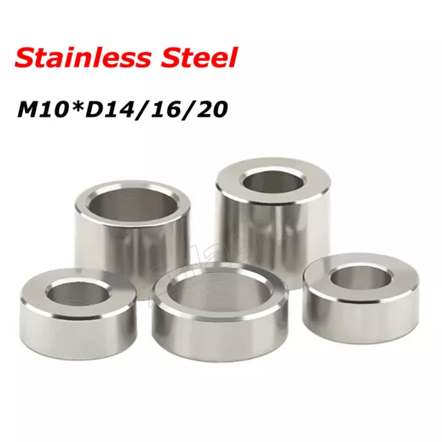 M10 Stainless Steel Spacers Standoff Round Unthreaded Bushing Sleeve Washer Shim