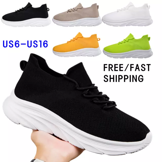 US6-16 Mens Running Shoes Fashion Sneakers Lightweight Comfortable Walking Shoes