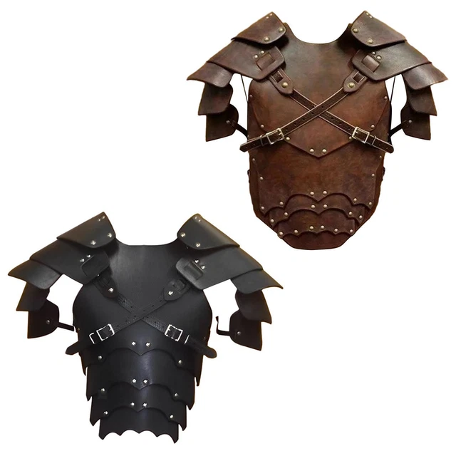 Châle Fourrure Viking - Fausse Fourrure, Style Armure D'épaule, Cosplay Médiéval/Renaissance, Marron