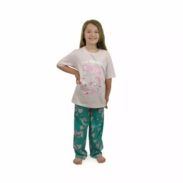 Enfants / Filles Sirène Modèle Pyjama Ensemble - 7-13 Ans