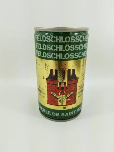 Vintage steel seam sided pull Top beer can Feldschlosschen Biere 11.5 oz m-6