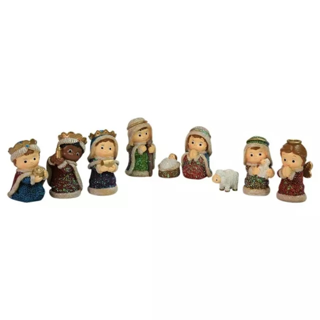 Lotto personaggi del presepe bambini, Sacra Famiglia, Natale, nascita di Gesù.