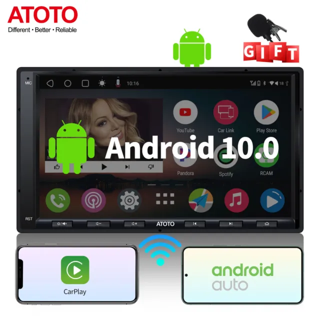 ATOTO A6PF 7" Double 2 Din Bluetooth DAB Radio Car Stereo CarPlay & Android Auto