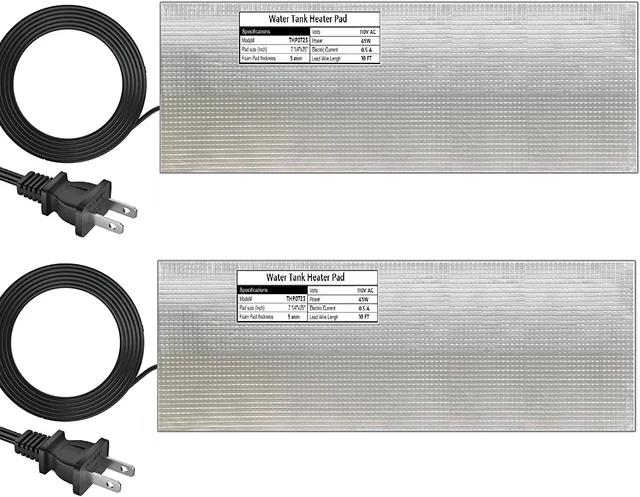 RV Holding Tank Heater Pad Use with up to 50 Gallons Fresh Water 120V 7-1/4″X25″