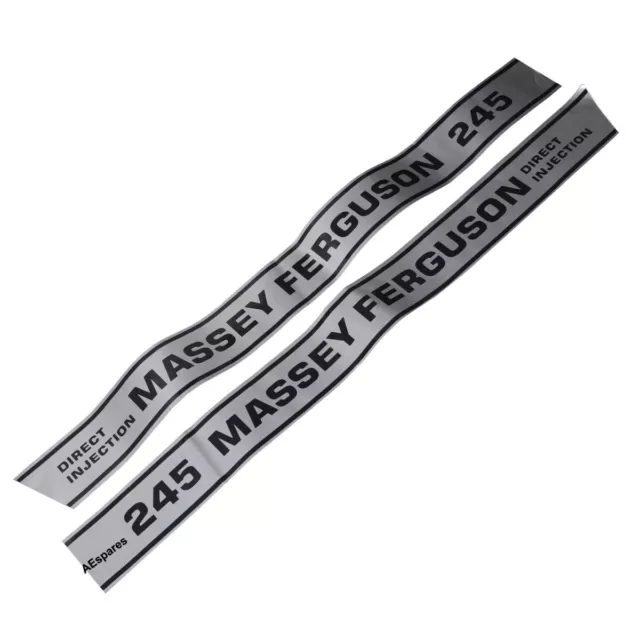 For Massey Ferguson 245 Tractor Bonnet Side Decal Emblem Sticker Set GEc