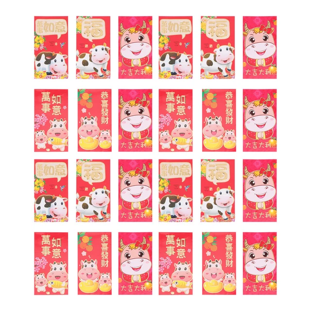 60pcs 2021 Chinesisches Neujahr Rote Umschläge Springfestival Red Pocket