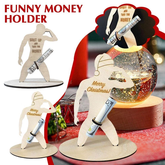 1/2XMoney Holder Engraving Desk Ornament Desktop 3D Key Funny American L7F5