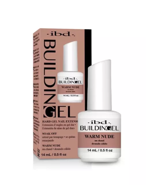 ibd BuildingGel  Hard Gel Nail Extension- Warm Nude 0.5 fl oz  New Product 2023