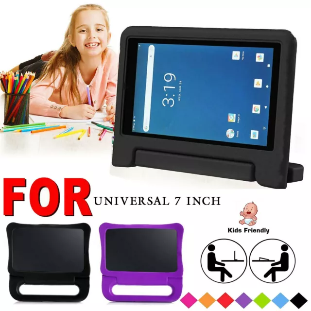 Universal Kids Shockproof Eva Foam Handle Stand Case Cover For 7" Inch Tablets