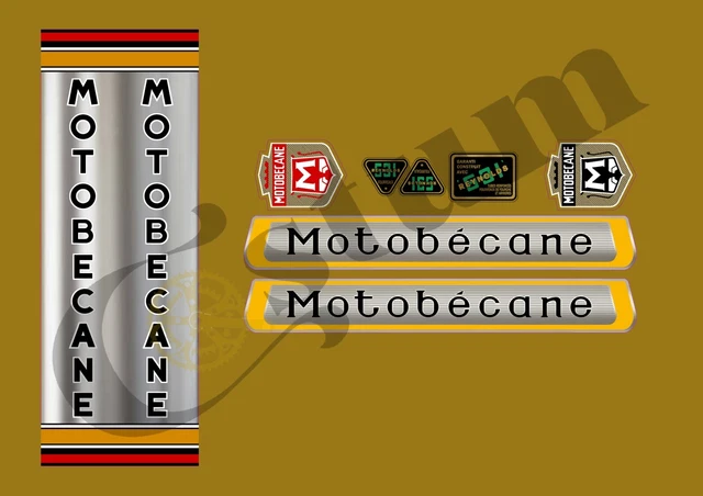 Autocollants Décalcomanies Motobécane MOTO B510 - Pour Vélo VTT - Fabriqués En France
