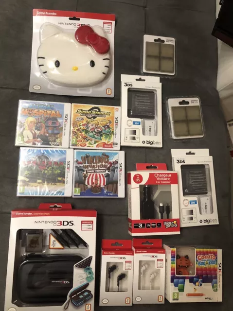 🥰 lot 20 jeux et accessoires neuf nintendo 3ds / 2ds / xl