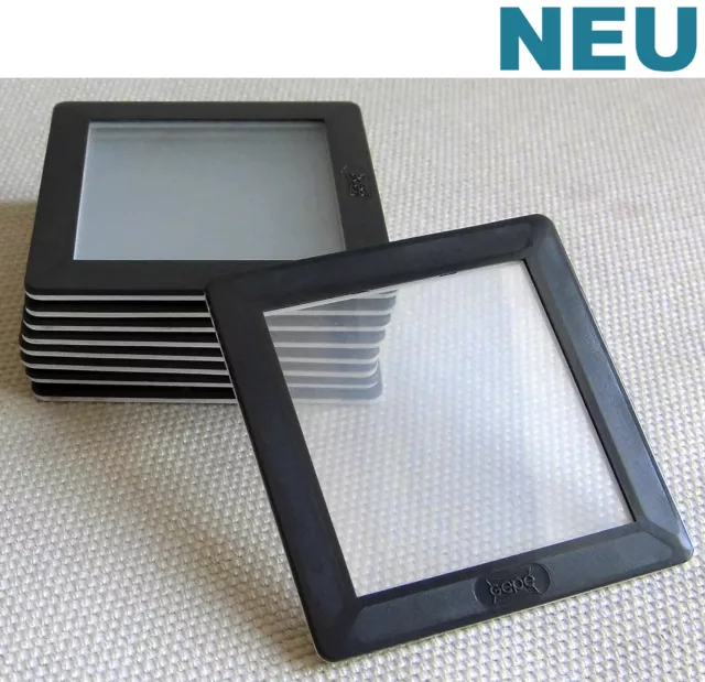 10 Stk. Gepe® Glas-Diarahmen 5x5 cm Format 40x40 mm verglast Antinewton NEU