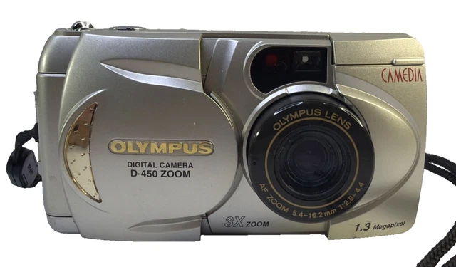 OLYMPUS CAMEDIA D-450 Zoom Digital Camera 1.3 MP TESTED Batteries
