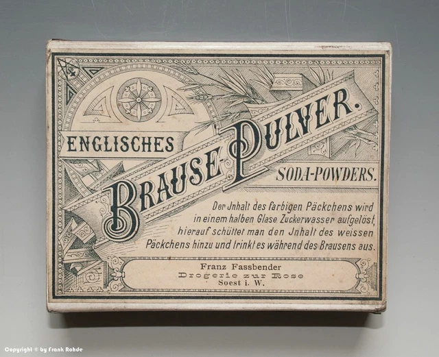 Packung ENGLISCHES BRAUSE PULVER um 1900