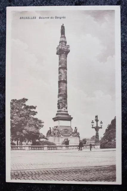 Postkarte Ansichtskarte Lithografie Belgien Brüssel Colonne du Congres (M)
