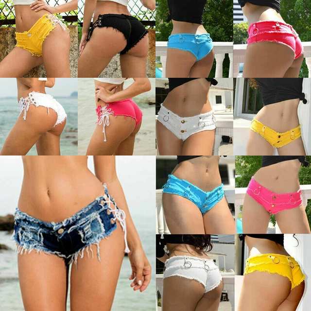 Women Sexy Booty Shorts Low Rise Mini Denim Shorts Hot Pants