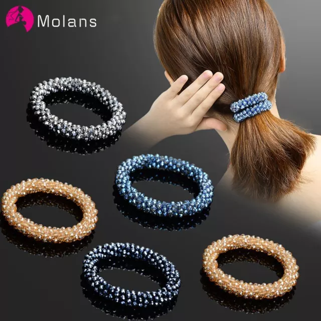 Temperament Beads Hair Tie - Geometric Scrunchie Band Casual Hair Accessory 1PC 2