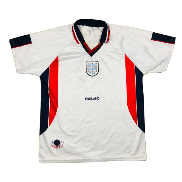 England Adidas Vintage Football Soccer Jersey Shirt Size Large White Vapa Tech