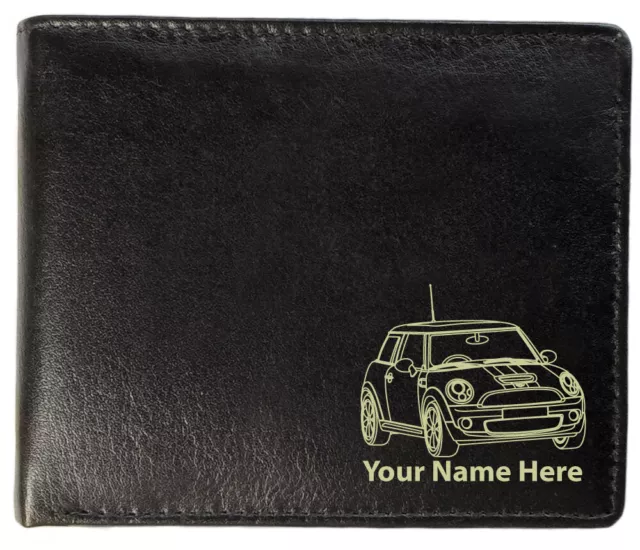 Personalised Mens Real Leather Wallet - Mini Cooper S