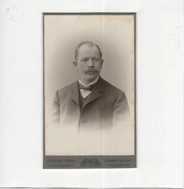 CDV Foto Herrenportrait - Frankfurt Main / Höchst 1900er