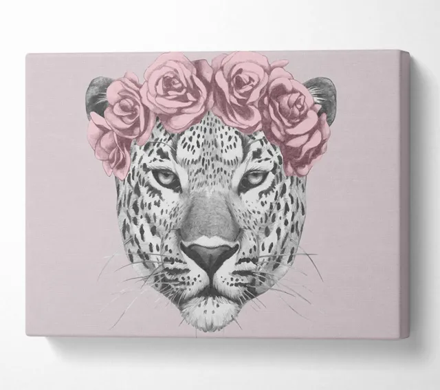 The Rose Head Leopard Canvas Wall Art Home Decor Large Print