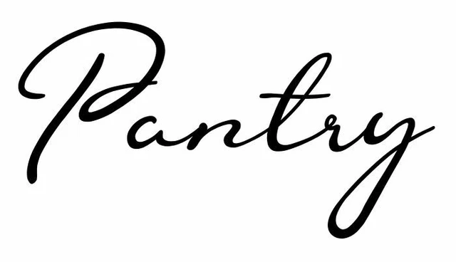 Pantry Vinyl Decal Sticker kitchen organizer shelve cabinet door snack grocery