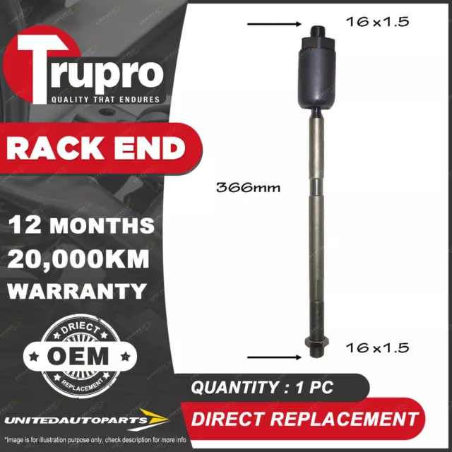 1 Pc Trupro Rack End for FORD COMMERCIAL FALCON UTE BA BF RTV ute 09/03-06/10