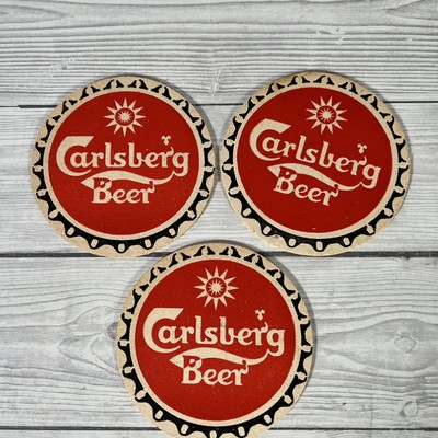 Vintage CARLSBERG UK Cat No'107 Beer mat Coaster 
