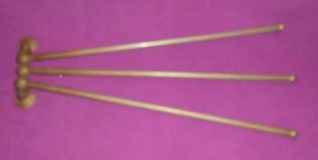 Antique San-O-La Lingerie / Nylons Hanging Dryer Three Bars / Arms  Nickel Brass