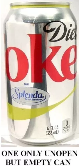 Diet Coke Coca-Cola “Splenda” Wal Mart USA 2016 Libro Vuoto 355ml Americana