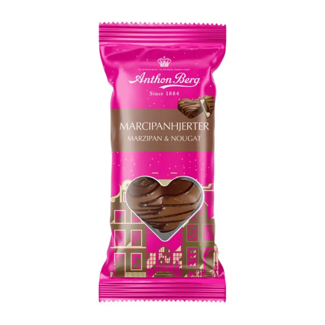 Anthon Berg Marzipan Hearts Nougat Filled with Chocolate 84g