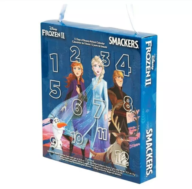 Disney Frozen 2 Lip Smackers Advent Calendar NIB Lip Gloss Nail Polish & More